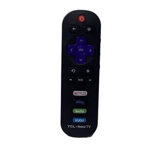 TCL Roku TV Remote Control Factory OEM Model RC Pre-Owned Tested Like N-w